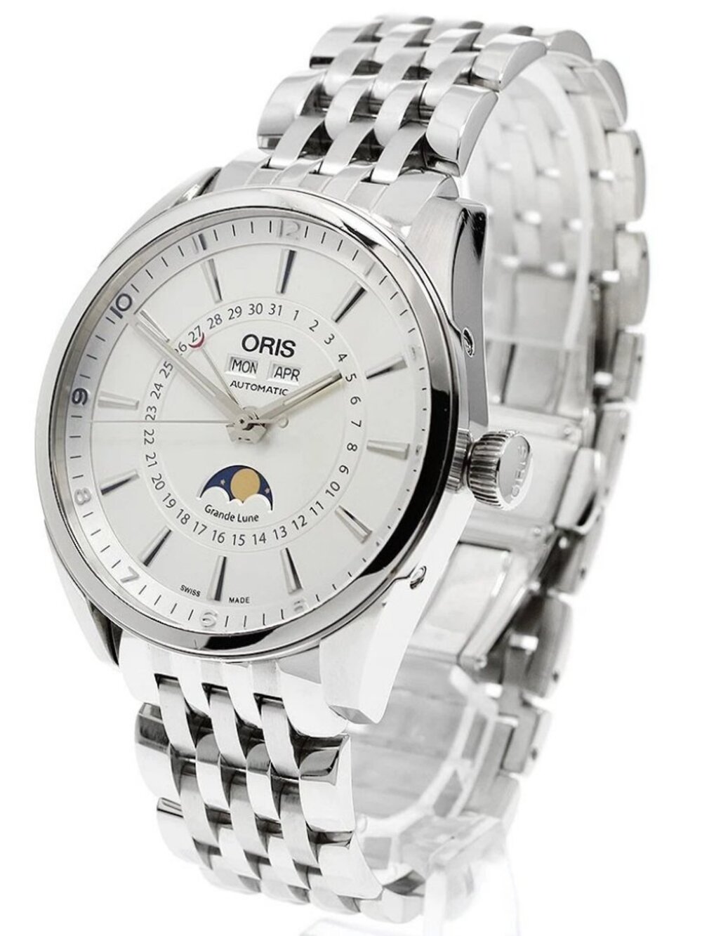 ORIS Artelier Complication 7643-40 Moon phase Silver Dial Automatic Men's_957120